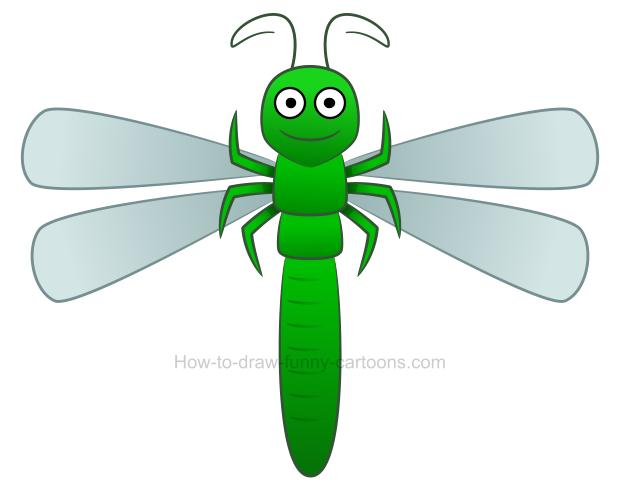 dragonfly clipart easy draw