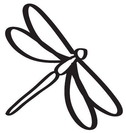 dragonfly clipart line art