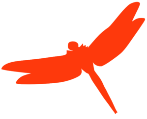 dragonfly clipart orange