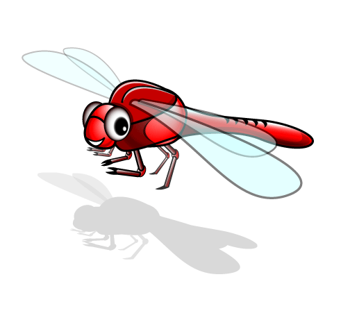 Dragonfly clipart red dragonfly. Cartoon best bee s