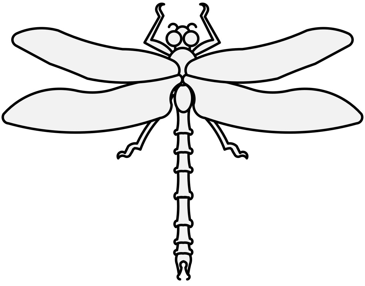dragonfly clipart traceable