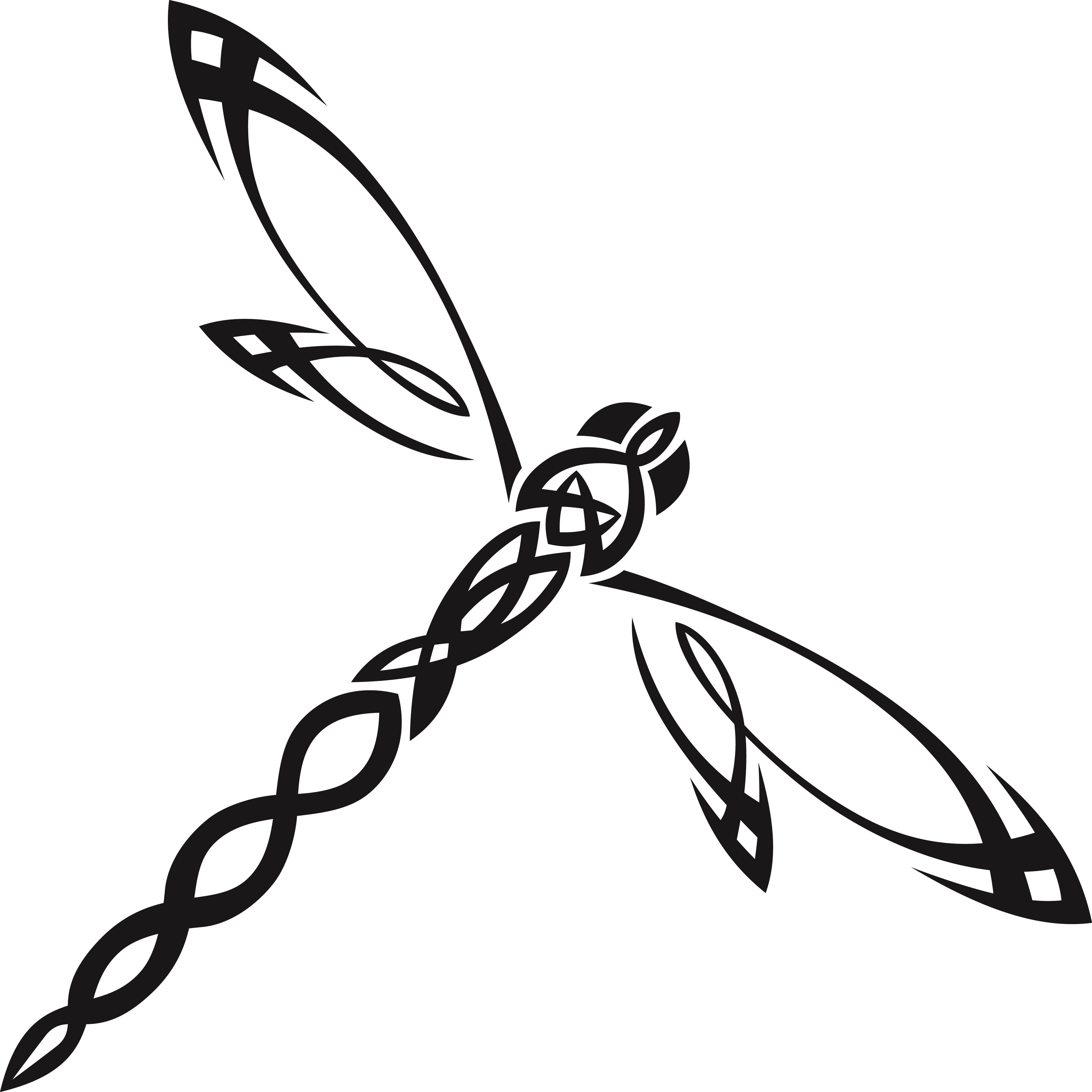 Dragonfly clipart tribal. Free of a cricut