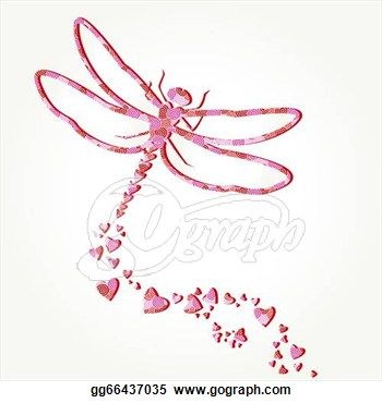 dragonfly clipart valentine