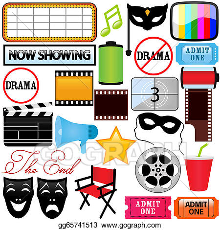 Drama clipart drama movie. Eps illustration entertainment film