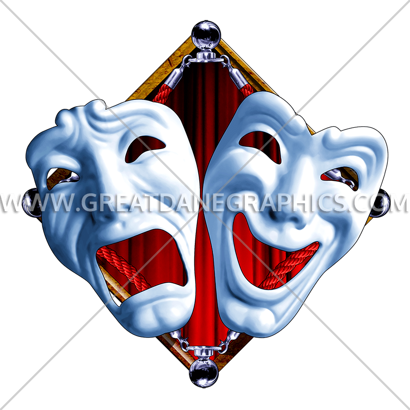 drama clipart mask color