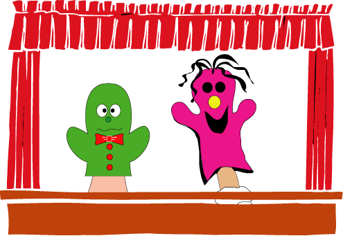 drama clipart puppet theater