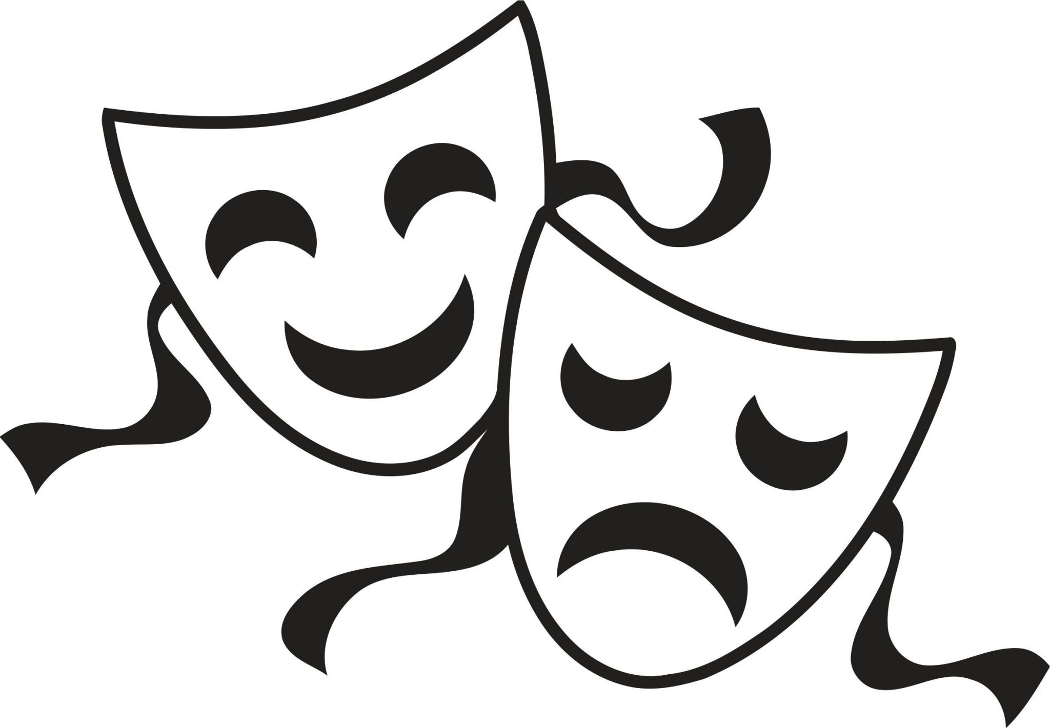 Театральные маски контур