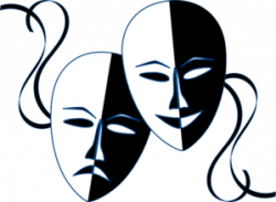 Theatre clipart drama scene. Vector transparent clip art
