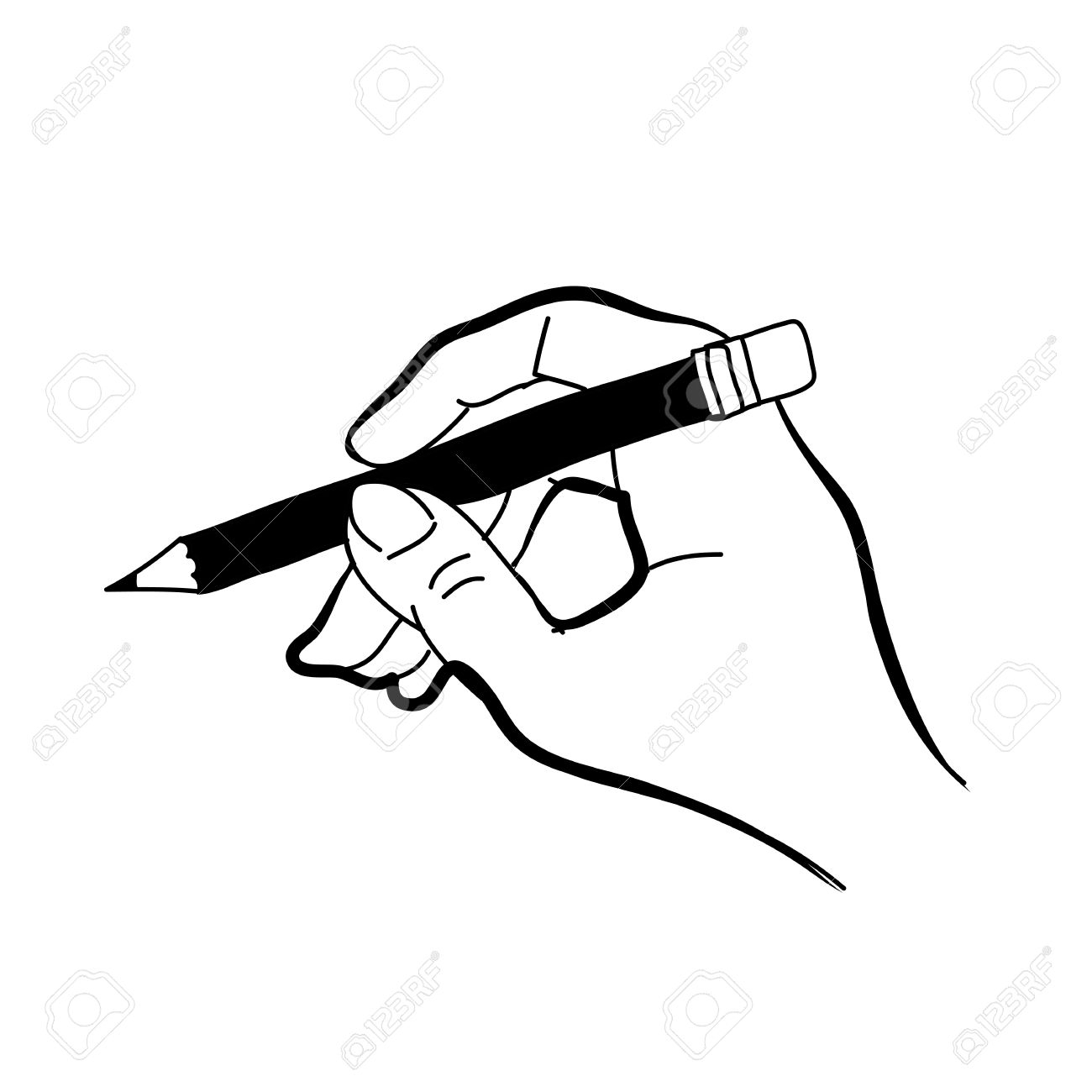 draw clipart pencil grip