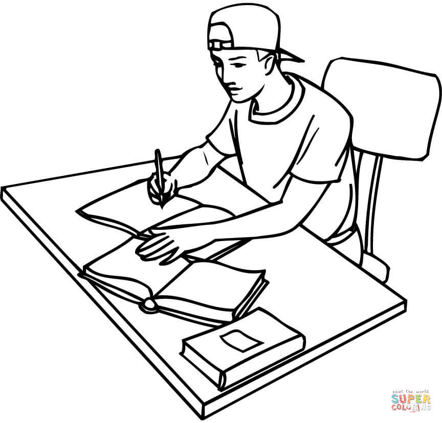 Draw clipart study. Student drawing free download