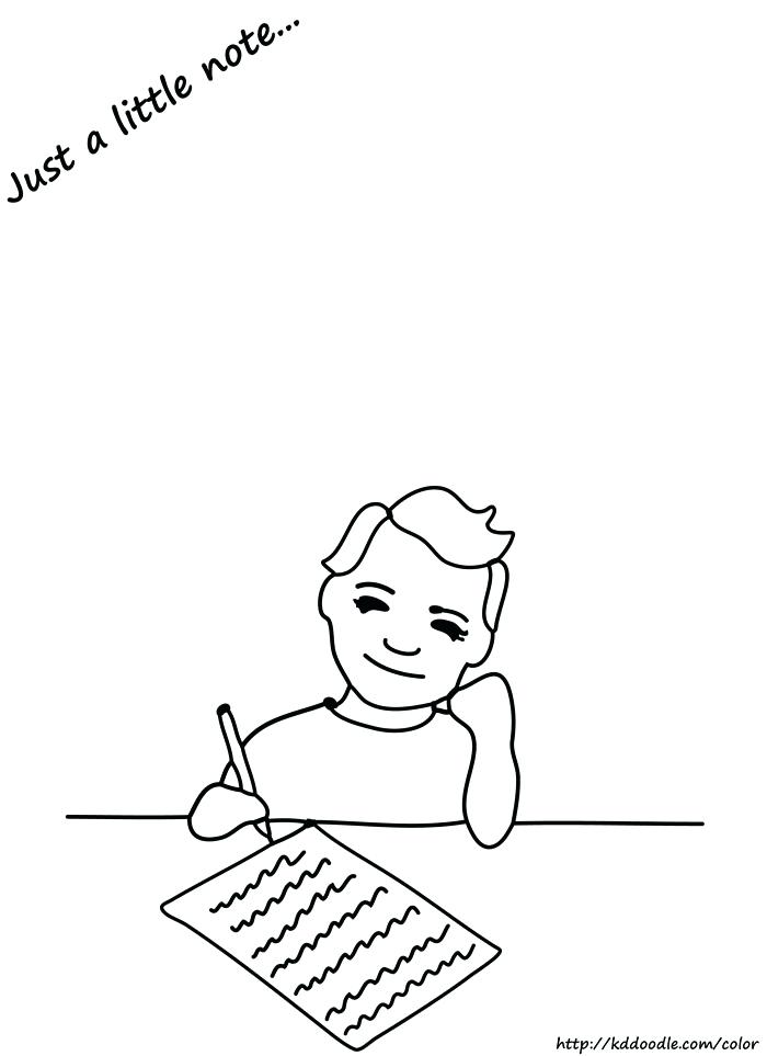 draw clipart writing