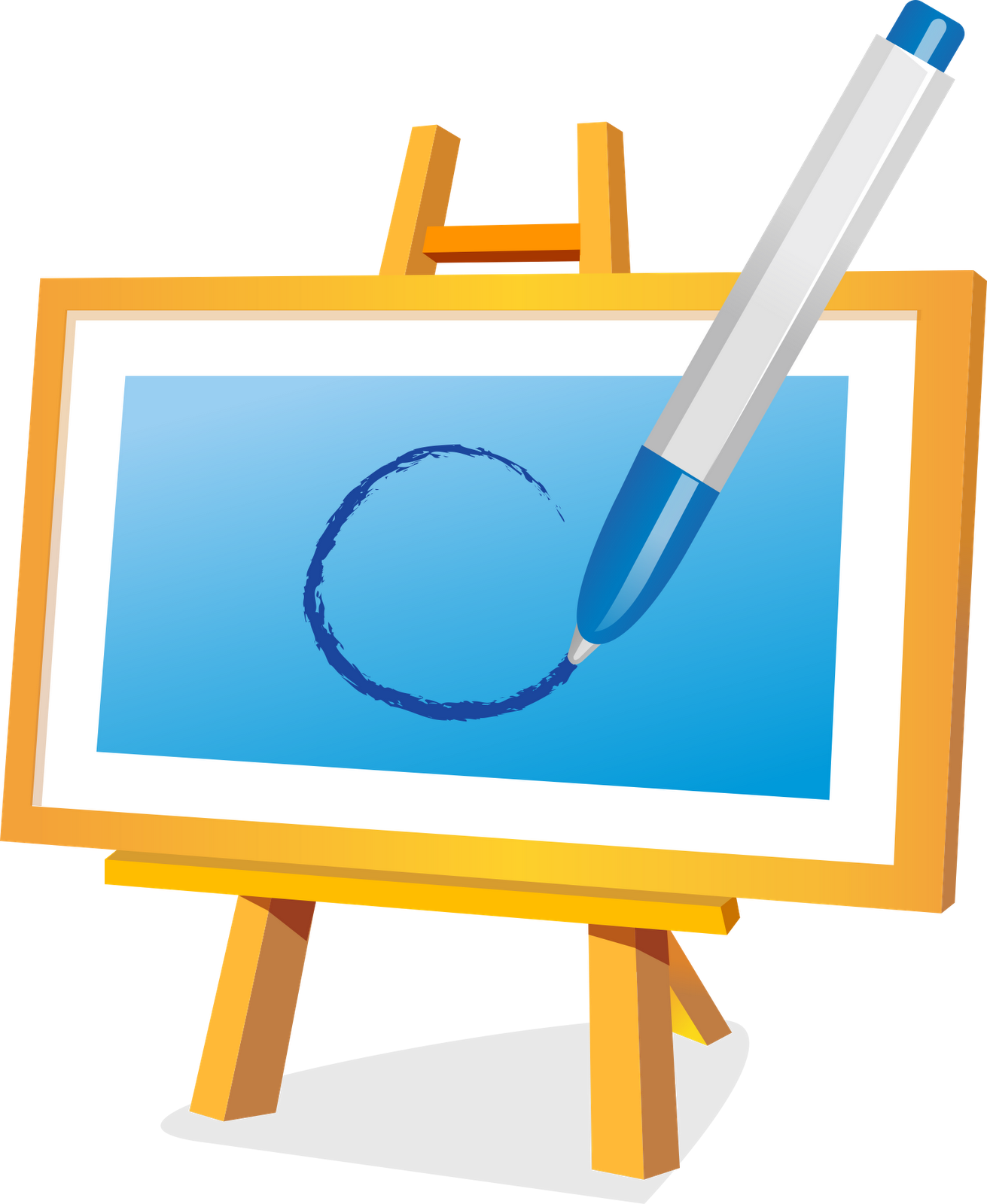 painting clipart easel