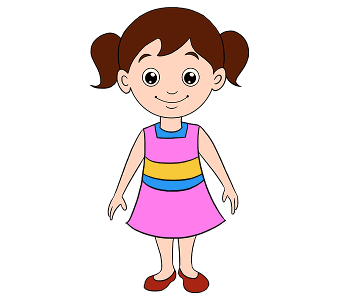 drawing clipart girl draw