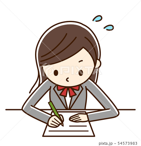 drawing clipart hard working girl student