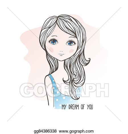 Dream clipart cute. Vector stock sketch drawing