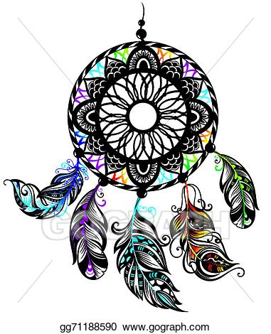 Vector stock illustration . Dream clipart dream catcher