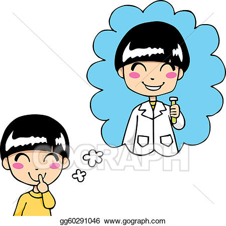Dreams clipart boy. Vector sweet scientist dream