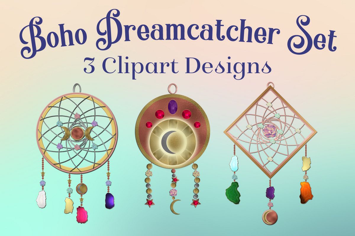 dreamcatcher clipart boho design