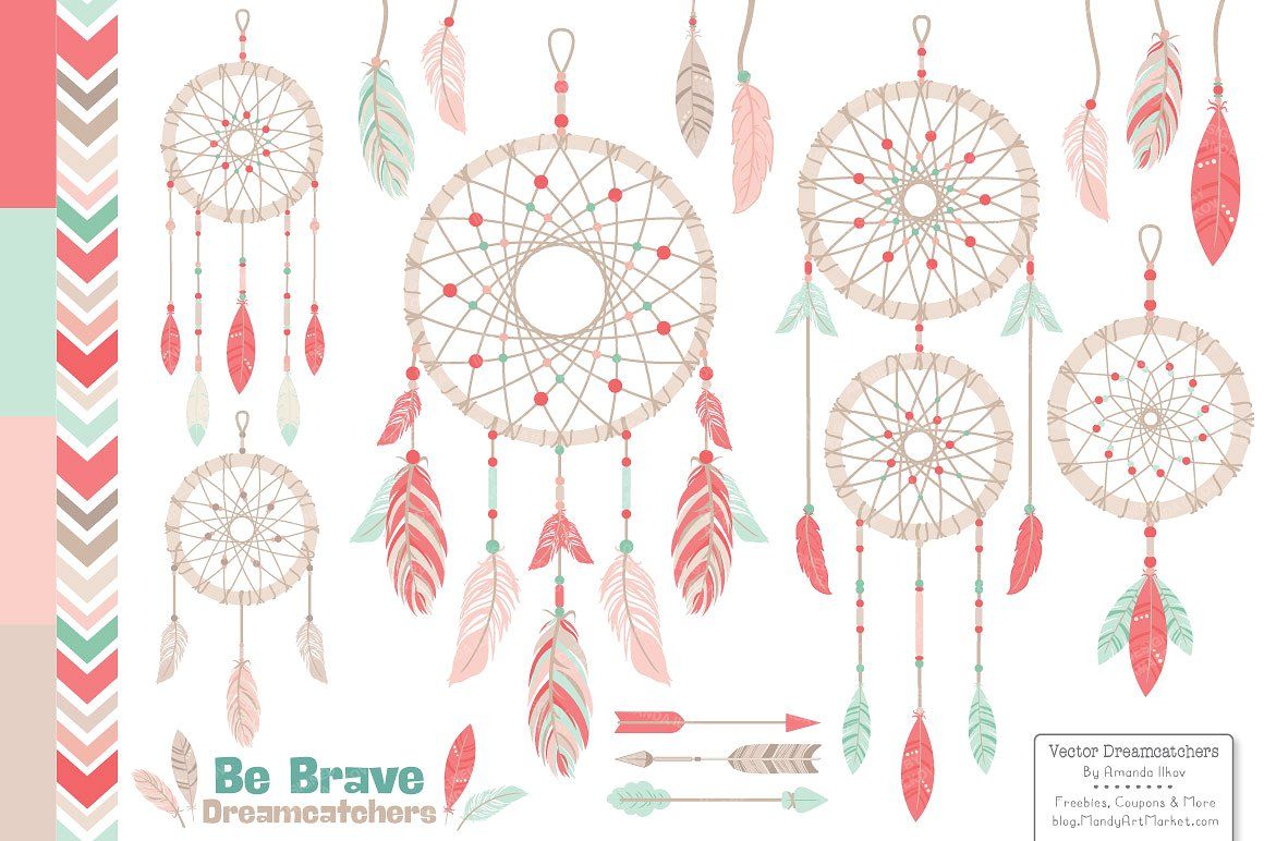 Mint by amanda ilkov. Dreamcatcher clipart coral