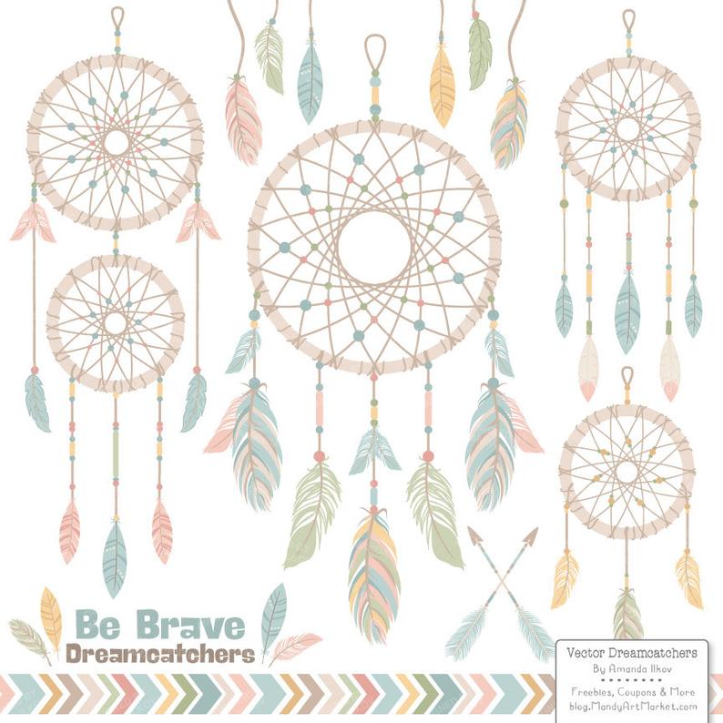 Pastel vectors clip art. Dreamcatcher clipart vector