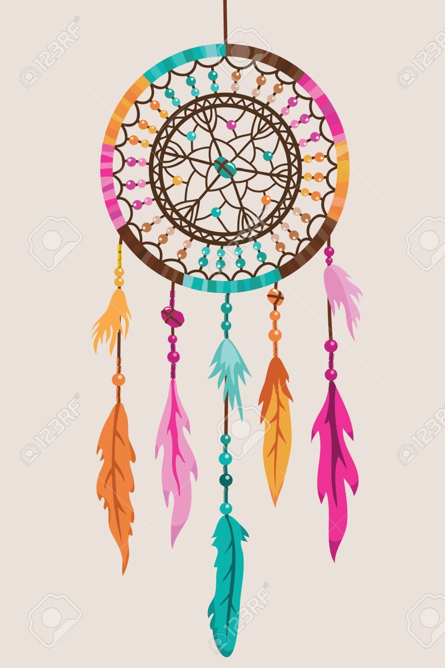 Dreamcatcher clipart vector. Stock dream catcher in