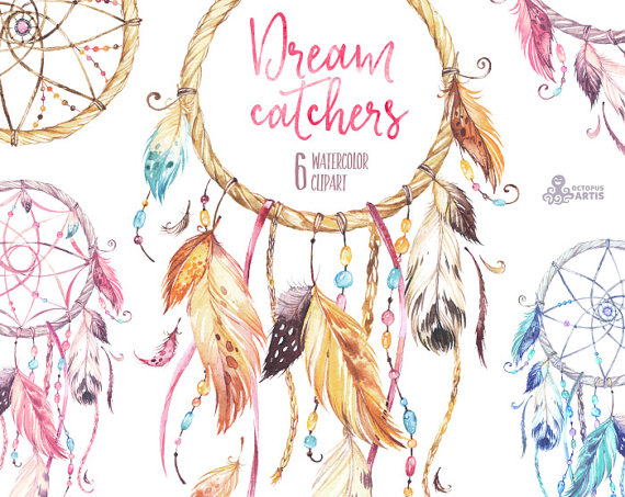 dreamcatcher clipart watercolor