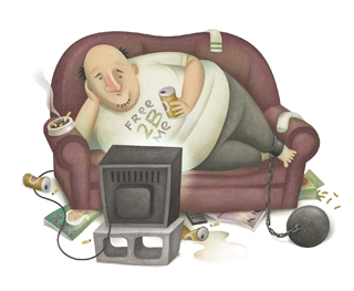 lazy clipart sedentary lifestyle