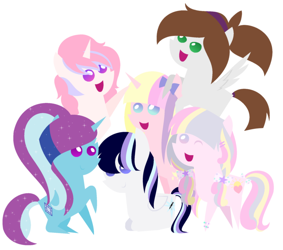 Dreaming clipart moom. Mane six by sugarmoonponyartist