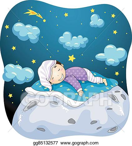 Vector art kid boy. Dreaming clipart moom