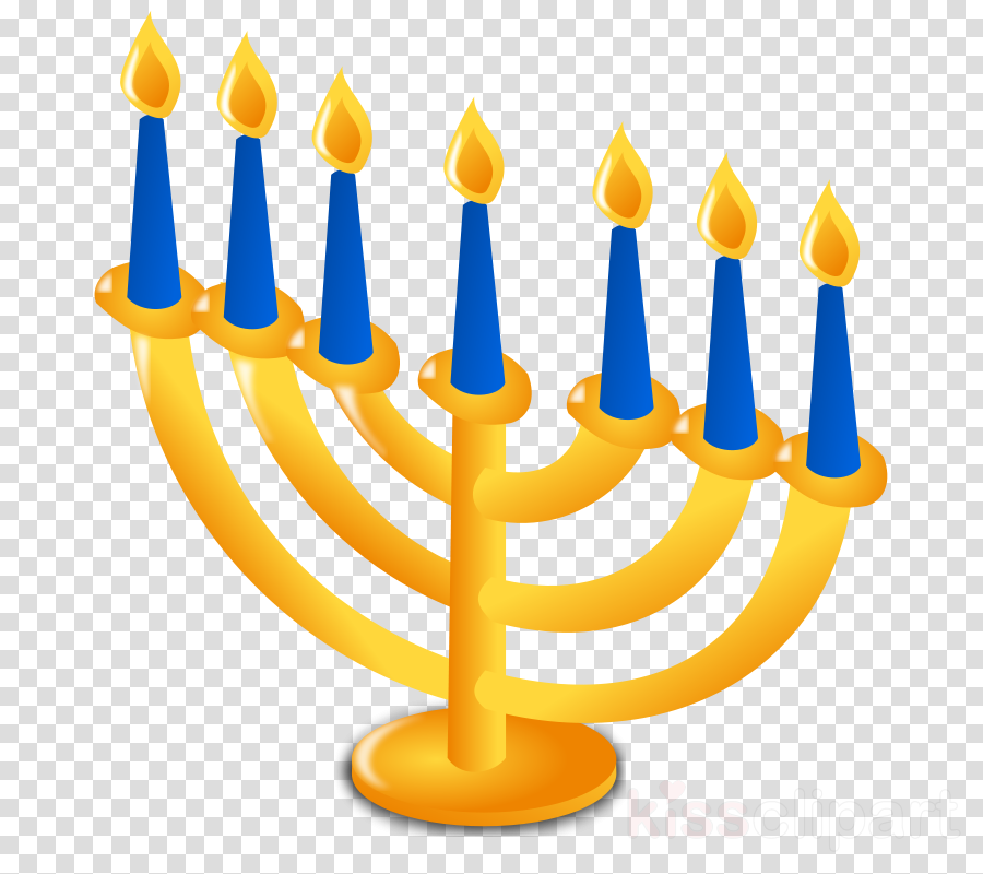 Hanukkah transparent png image. Dreidel clipart menorah