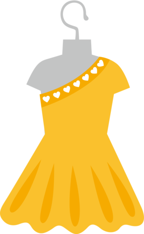 dress clipart yellow dress