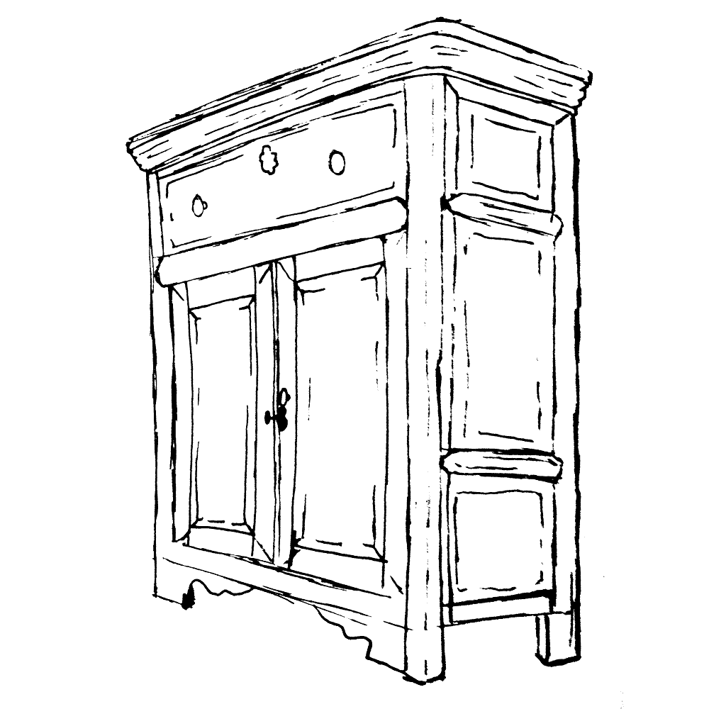 Antique pine cupboards bases. Dresser clipart cubboard