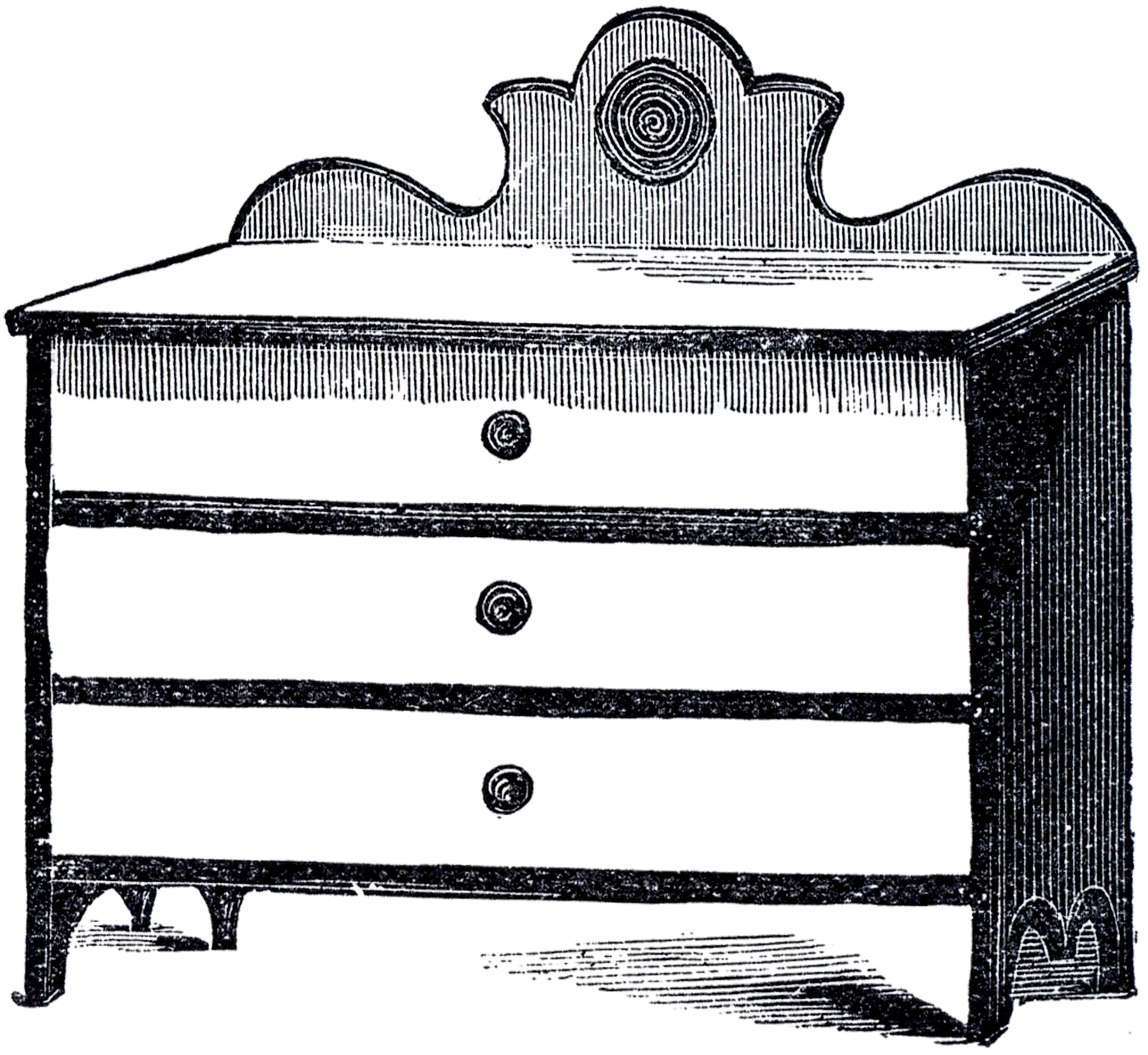 Dresser clipart furniture. Vintage cottage image the