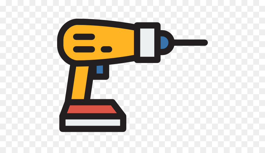 Yellow background illustration technology. Drill clipart drilling