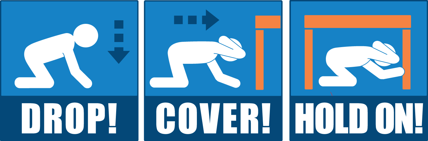 earthquake clipart duck cover hold