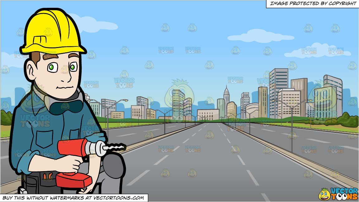 drill clipart highway worker