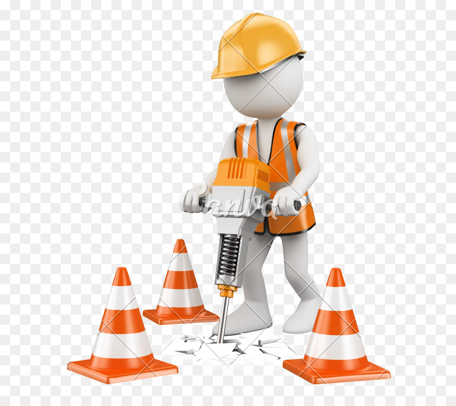 Drill clipart jackhammer. Hammer cartoon illustration orange