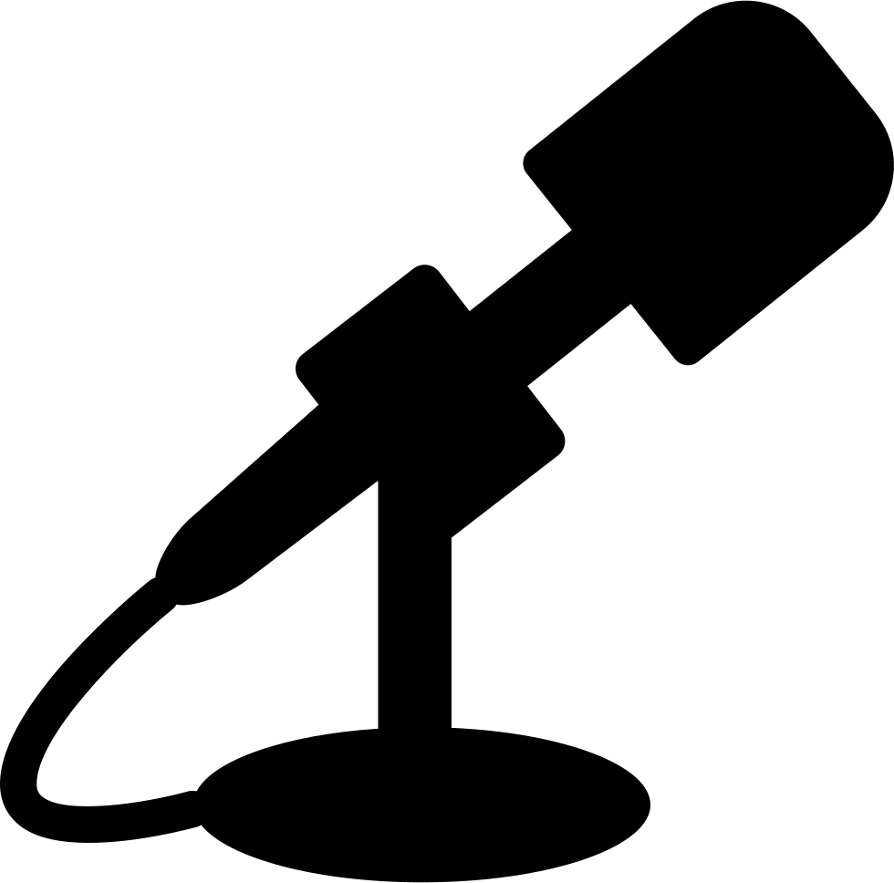 silhouette clipart microphone