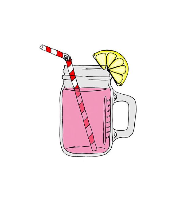 Mason jar image pink. Lemon clipart strawberry lemonade
