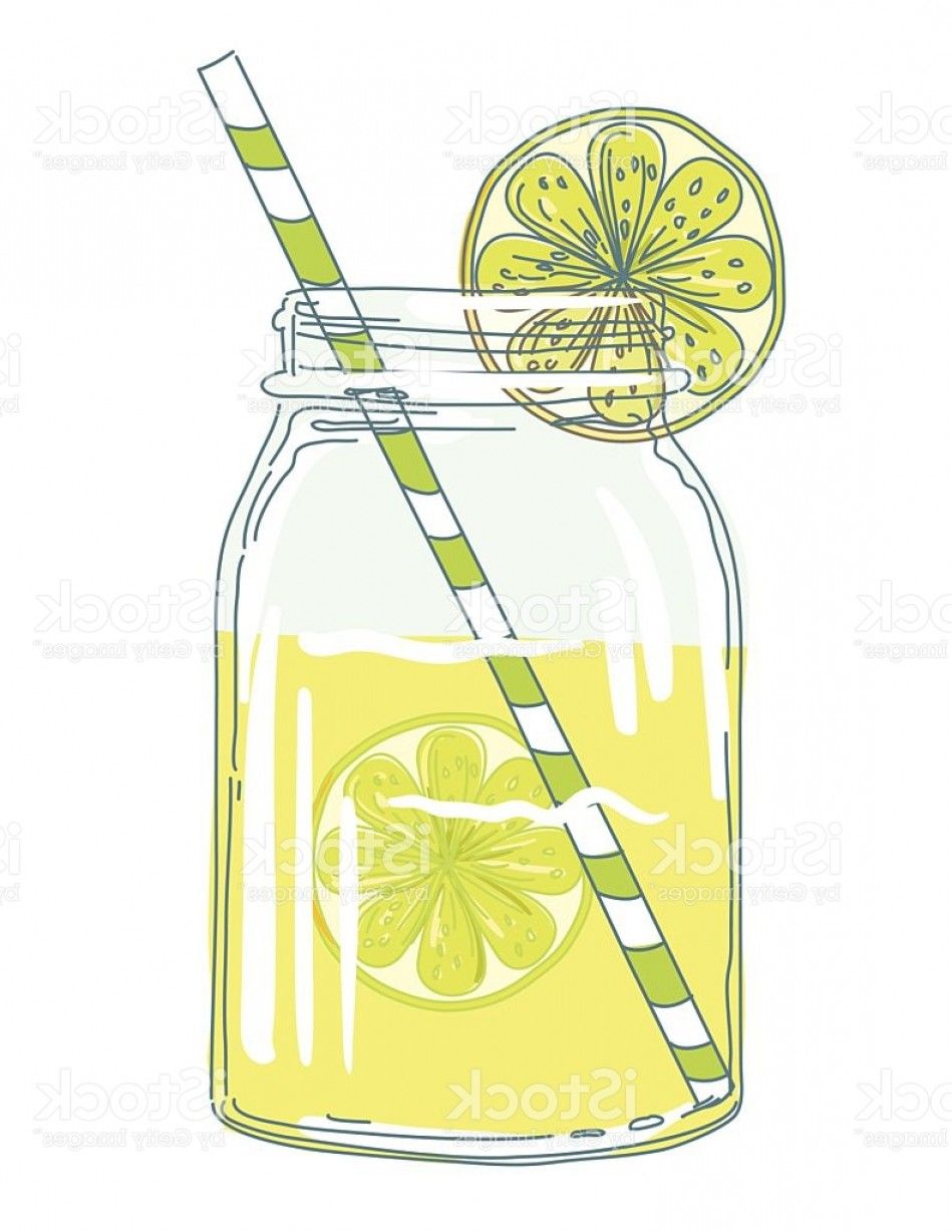 lemon clipart mason jar