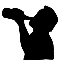 drinking clipart silhouette