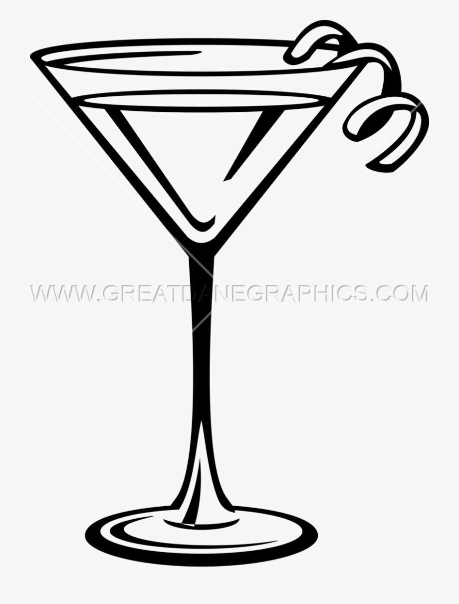 martini clipart glassblack