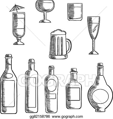 drinks clipart sketch