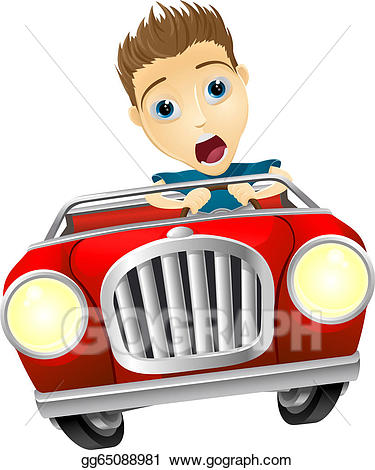 driving clipart guy