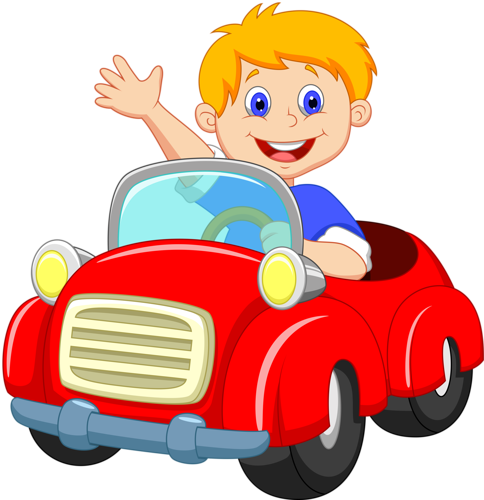 driving clipart child