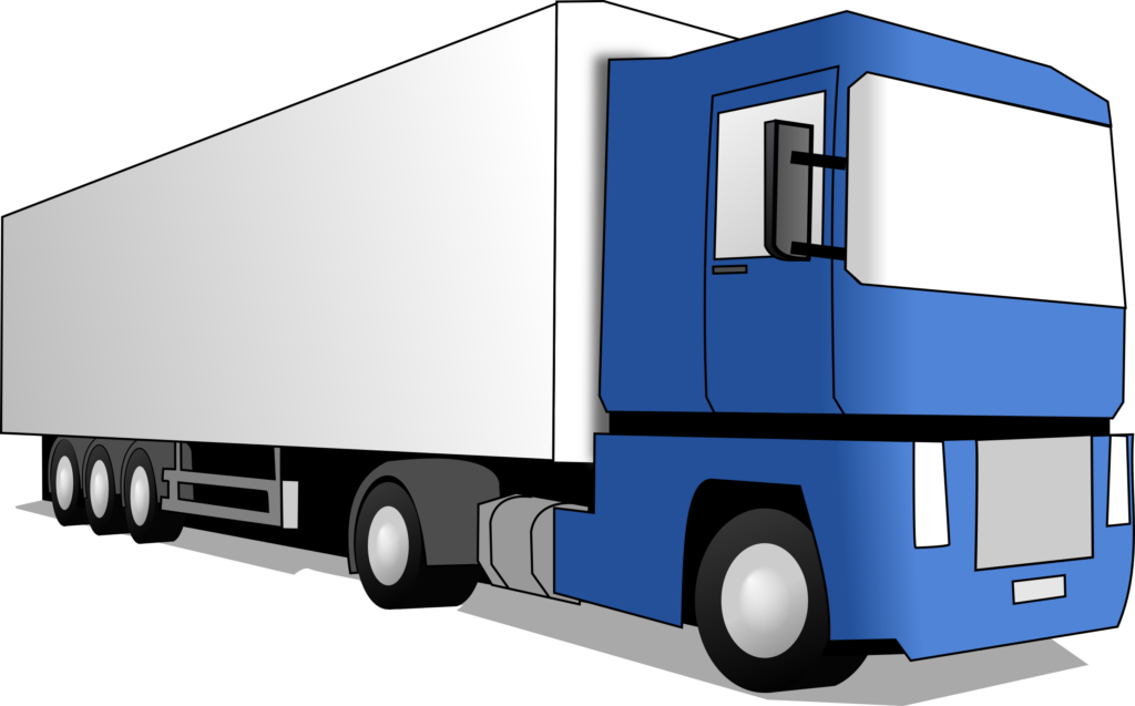 Milk clipart lorry. Trailer truck at getdrawings