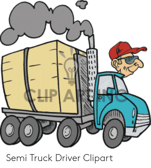 driver clipart semi truck