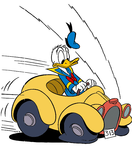 Driver clipart tired driver. Donald duck clip art