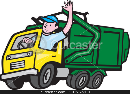 driver clipart waste transportation