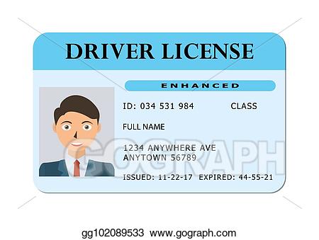 drivers license clipart